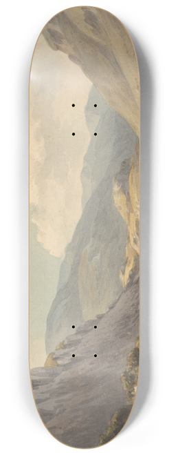 John Warwick Smith - Llyn Geirionedd not Far from Trefriew, on the River Conway, Carnarvonshire 8.25 inch art skate deck