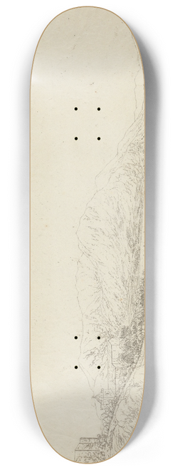 John Webber - View in Macao, Including the Residence of Camoens, When He Wrote his Lusiad 8.25 inch art skate deck