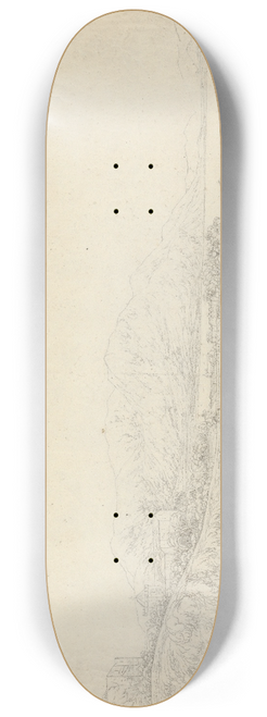 John Webber - View in Macao, Including the Residence of Camoens, When He Wrote his Lusiad 8.25 inch art skate deck