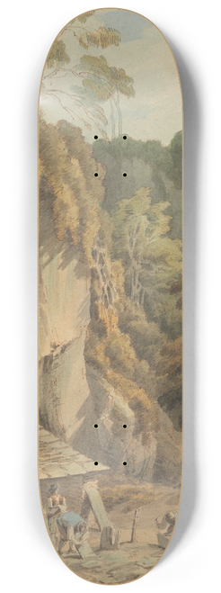 John White Abbott - Slate Quarry at Widecombe, Devon 8.25 inch art skate deck