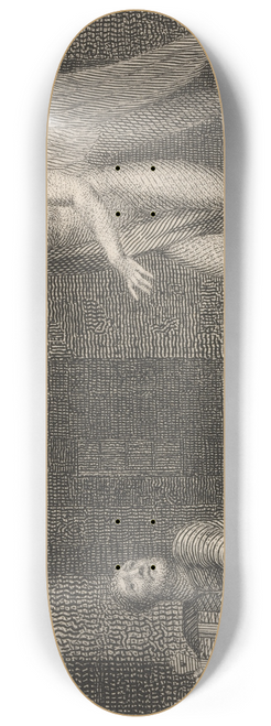 John Wootton - Fable VI. The Miser and Plutus 8.25 inch art skate deck