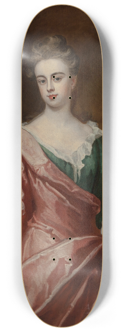 John Zachary Kneller - Portrait of Lucy Sherard, daughter of the Earl of Harborough and wife of Duke of Rutland 8.25 inch art skate deck