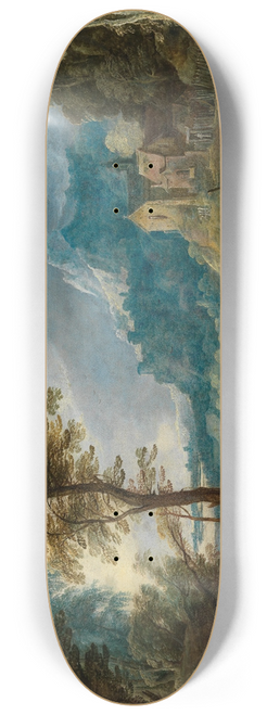 Joos de Momper - Gebirgslandschaft mit Pilgern und fahrendem Volk 8.25 inch art skate deck