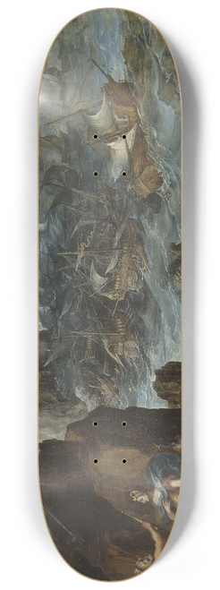 Joos de Momper - Shipwreck of the Greek Fleet on the Voyage Home from Troy 8.25 inch art skate deck