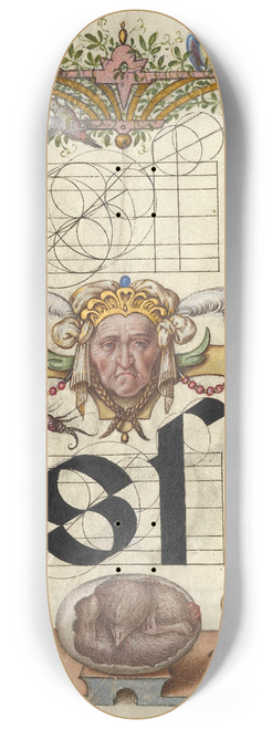 Joris Hoefnagel - Guide for Constructing the Letter s. 8.25 inch art skate deck