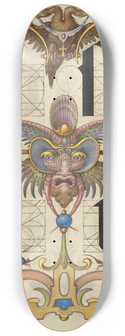 Joris Hoefnagel - Guide for Constructing the Letters s and t 8.25 inch art skate deck