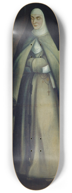 Jos del Castillo - Portrait of Sister Mara Clara Josefa 8.25 inch art skate deck
