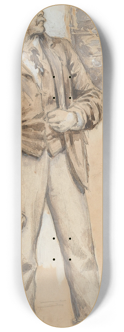 Josef Engelhart - A man from Erdberg with hammer and pincers 8.25 inch art skate deck