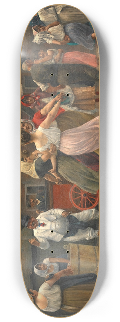Josef Engelhart - Ein Ball auf der Hngstatt 8.25 inch art skate deck