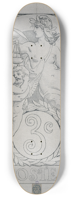Joseph Blanc - Modle de timbre de 3 centimes 8.25 inch art skate deck