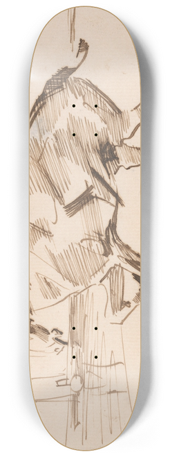 Joseph Crawhall - Tangiers Beach; A Horse Shying at a Crab 8.25 inch art skate deck Joseph Crawhall - Tangiers Beach; A Horse Shying at a Crab 8.25 inch art skate deck
