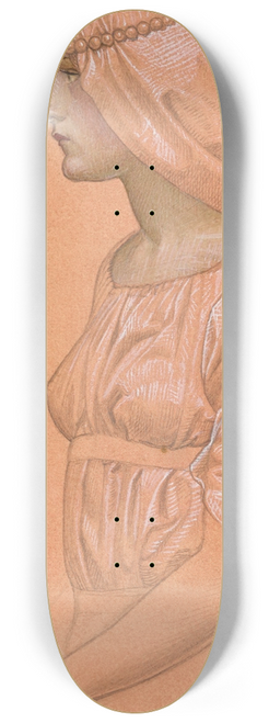 Joseph Edward Southall - Study for St Dorothea and Her Two Sisters Refusing to Worship the Idol 8.25 inch art skate deck