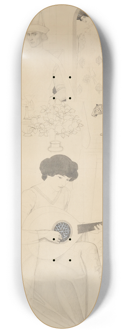 Joseph Edward Southall - The Daughter Of Herodias (Salome) 8.25 inch art skate deck