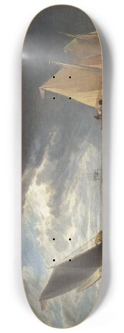 Joseph Mallord William Turner - The Junction of the Thames and the Medway 8.25 inch art skate deck
