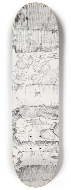 Joseph-Marie Vien - Arched Passageways of a Ruined Building 8.25 inch art skate deck