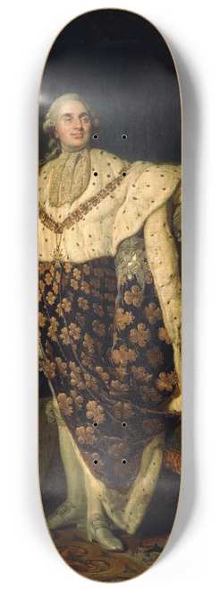 Joseph Siffred Duplessis - Louis XVI in Coronation Robes 8.25 inch art skate deck