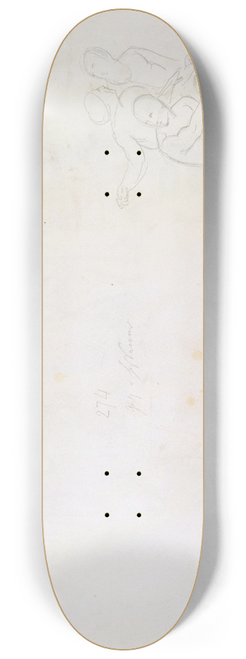 Joseph von Fhrich - Die drei Heiden des Recto als Aktfiguren 8.25 inch art skate deck