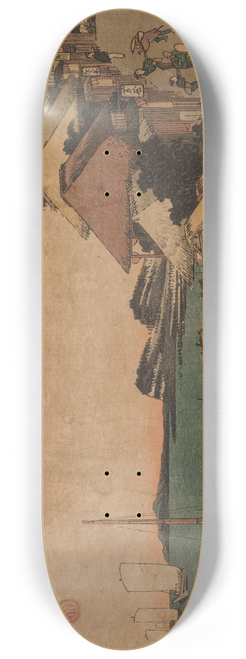 And Hiroshige - Kanagawa, Inland Sea: Top of the Street 8.25 inch art skate deck