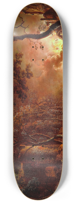Joseph Wright of Derby - Cottage on Fire 8.25 inch art skate deck