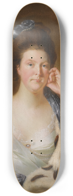 Joseph Wright of Derby - Portrait of Lucy Stafford, Later Mrs Wilkinson (B. 1738) 8.25 inch art skate deck