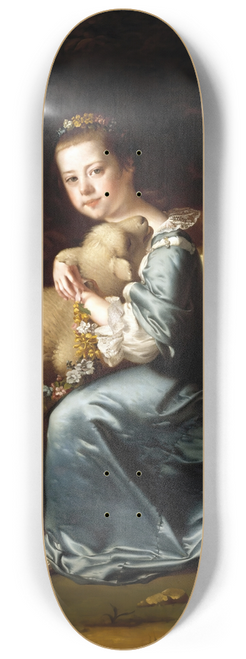 Joseph Wright of Derby - Portrait of Miss Frances Warren 8.25 inch art skate deck