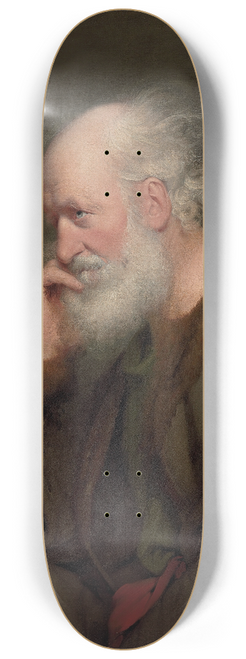 Joseph Wright of Derby - Study of an old man 8.25 inch art skate deck
