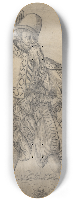 Jost Amman - An Officer of the Rank of Oberster Feldprofoss in the Imperial Army 8.25 inch art skate deck