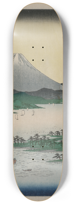 And Hiroshige - Pine Groves of Miho in Suruga, from the series Thirty-six Views of Mount Fuji 8.25 inch art skate deck