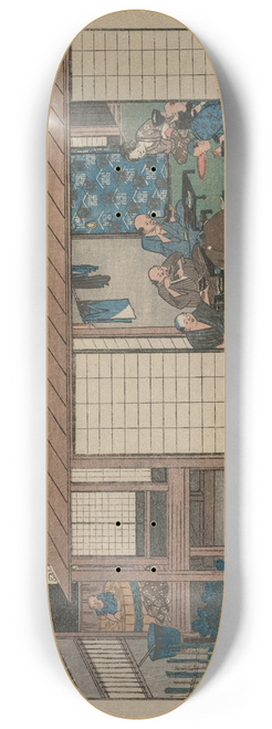 And Hiroshige - Shimosuwa, from the series Sixty-Nine Stations of the Kisokaid 8.25 inch art skate deck