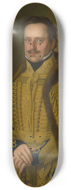 Jozef Czauczik - Portrait of Spi upan Count Karol Csky 8.25 inch art skate deck