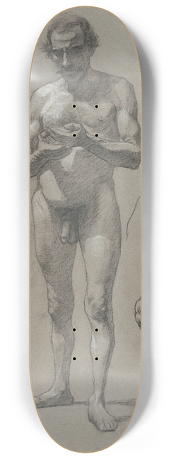Jozef Hanula - Study of a standing male nude 8.25 inch art skate deck