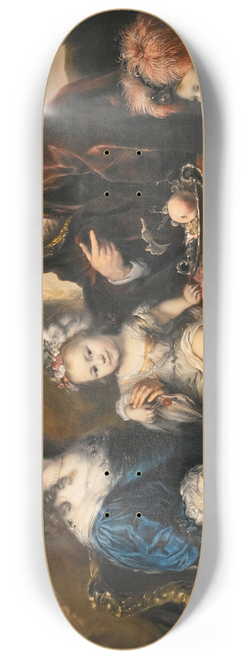 Jrgen Ovens - An Elegant Family Portrait, Traditionally Identified As Colonel John Hutchinson (1616-1664) And His Family 8.25 inch art skate deck