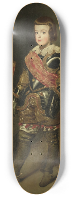 Juan Bautista Martinez Del Mazo - Portrait of Prince Baltasar Carlos, Son of the Spanish King Philip IV, at approximately 11 years of age 8.25 inch art skate deck
