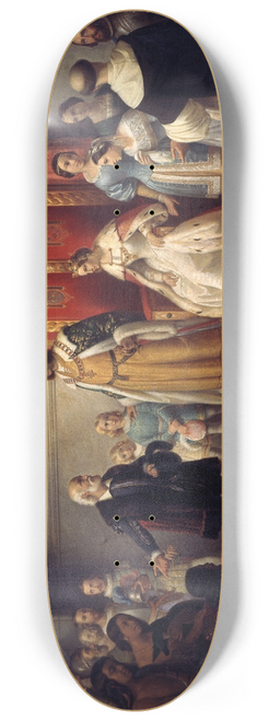 Juan Cordero - Cristopher Columbus at the Court of the Catholic Monarchs 8.25 inch art skate deck