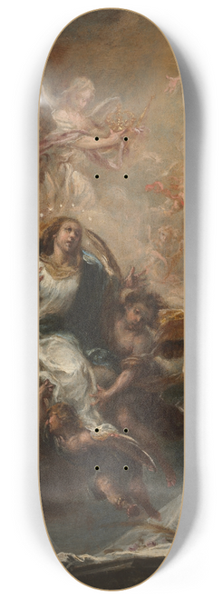 Juan de Valds Leal - Study for The Assumption of the Virgin for San Augustn, Seville 8.25 inch art skate deck