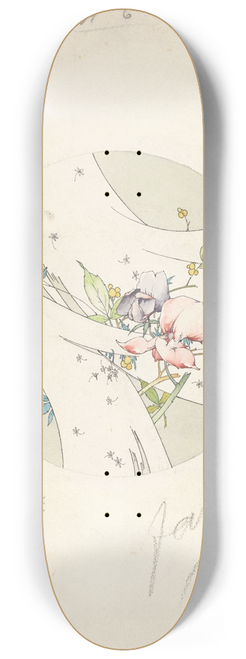 Jules Auguste Habert-Dys - Ontwerp voor een dessertbord van een porseleinen servies voor Pillivuyt 8.25 inch art skate deck