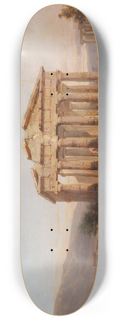 Jules Coignet - Paestum Temple in Morning Light 8.25 inch art skate deck
