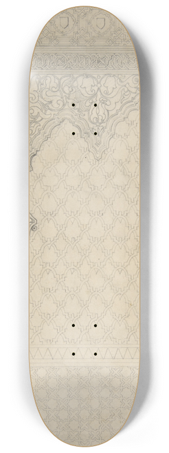 Jules-Edmond-Charles Lachaise - Design for the decoration of a wall in Islamic motifs 8.25 inch art skate deck