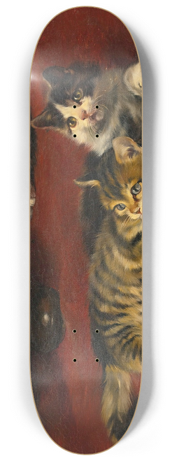 Julius Adam the younger - Kittens 8.25 inch art skate deck