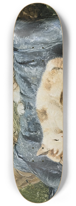 Julius Adam the younger - Two Kittens 8.25 inch art skate deck