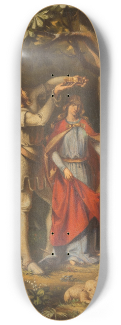 Julius Erdmann August Naue - Crowning of a knight-couple 8.25 inch art skate deck