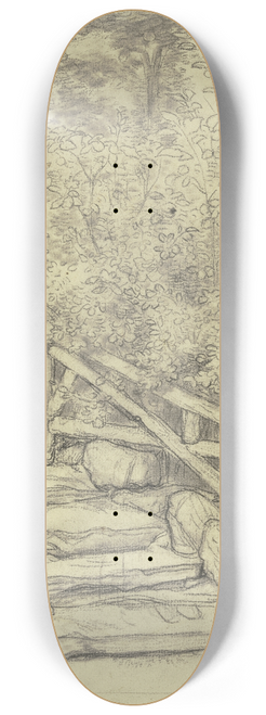 Julius Hamel - Gartenstudie (fr das Portrt der Frau Binding) 8.25 inch art skate deck