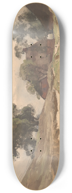 Julius Jacobus van de Sande Bakhuyzen - Landschap met boerderij 8.25 inch art skate deck