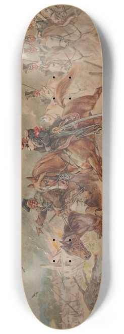 Juliusz Kossak - Lancers from the 2nd Regiment in 1831 during scouting with a guide 8.25 inch art skate deck