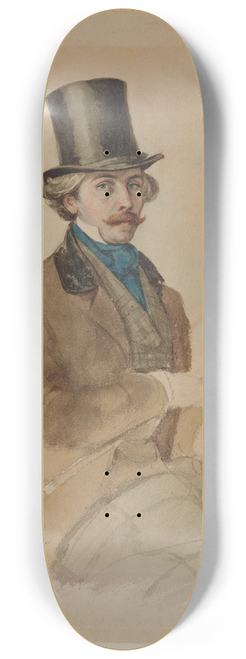 Juliusz Kossak - Portrait of Count Leon Rzewuski 8.25 inch art skate deck