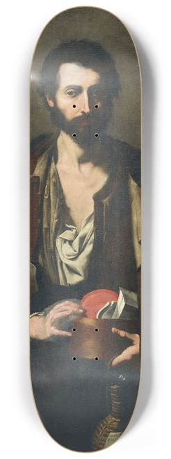 Jusepe de Ribera - A philosopher with a wine flask 8.25 inch art skate deck