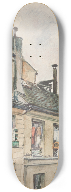 Jzef Mehoffer - View from the window of Jzef Mehoffer and Stanisaw Wyspiaskis studio in Paris 8.25 inch art skate deck