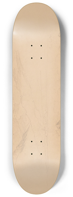 Jzef Simmler - Sketches of alpine ranges in Switzerland 8.25 inch art skate deck