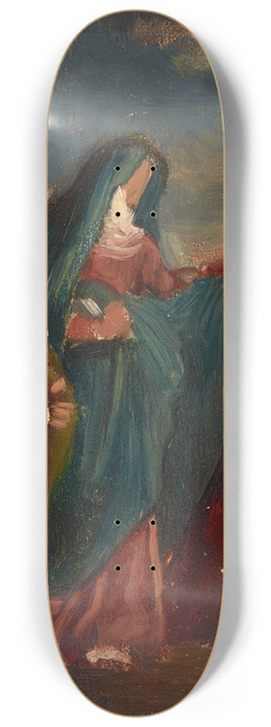 Jzef Simmler - Sketch to the Painting Three Marys Walking to Christs Tomb 8.25 inch art skate deck