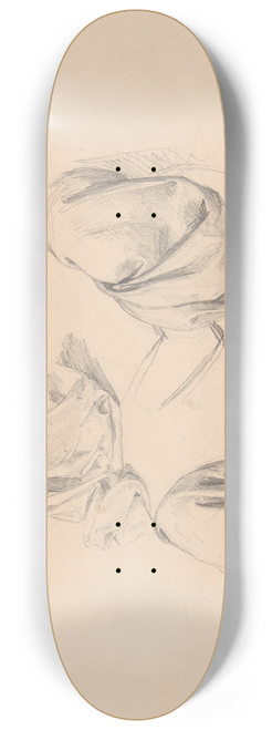 Jzef Simmler - Studies of sleeve and robe fragment 8.25 inch art skate deck